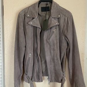 allsaints suede biker jacket